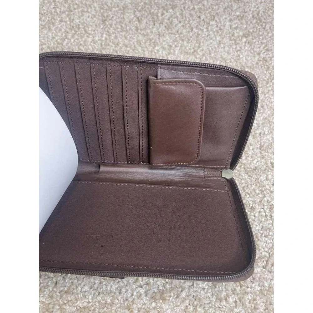 Leather Wallet & Organizer for Checks, Cash, Cards, IDs Unisex